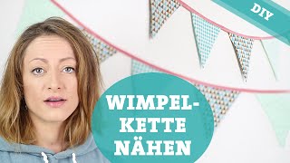 DIY Wimpelkette selber nähen  Girlande machen Nähanleitung [upl. by Rutherfurd105]