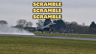 RAF Typhoon QRA Scramble [upl. by Zaccaria]