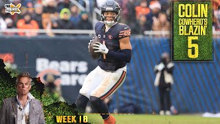 Blazin 5 Bears upset Packers Bills clinch AFC East highlight Colins Week 18 picks  THE HERD [upl. by Paulina791]