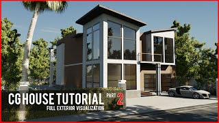 How to Create a Modern House in Blender  Part 2  Blender 282 [upl. by Atinor]