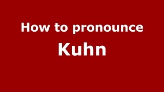 How to pronounce Kuhn USAmerican English  PronounceNamescom [upl. by Niawat]