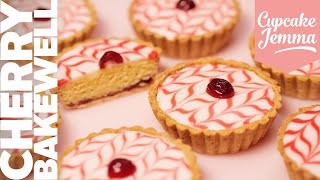 Cherry Bakewell Tart Recipe  Cupcake Jemma [upl. by Basilio]