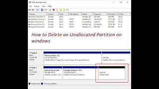 How to Delete and Create an Unallocated Partition on windows 10 [upl. by Brebner]