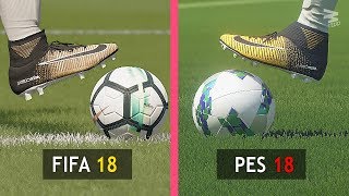 FIFA 18 Vs PES 18 Graphics Comparison [upl. by Viviene605]