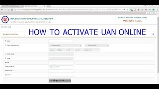 How to activate UAN account online [upl. by Briant]