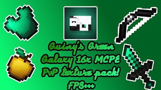 Guinys Green Galaxy MCBEPE 16x PvP texture packFPS [upl. by Gwynne210]