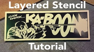 Layered Stencil Tutorial [upl. by Ainatit]