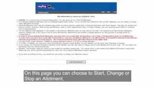 MyPay  Allotment Instructional Video [upl. by Solange]