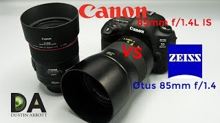 Canon 85mm f14L IS vs Zeiss Otus 85mm f14  4K [upl. by Aicatsal]