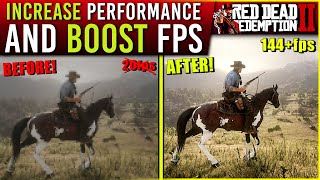 Red Dead Redemption 2 Guide How to BOOST FPS and OPTIMISE Performance Fix LAG amp Stutters [upl. by Nevag340]