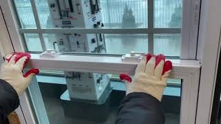 How to tilt Remove and Reinstall sashes for vinyl hung windows [upl. by Anerbas376]