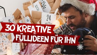 30 Adventskalender Füllideen für Männer unter 3€ 🎁 Adventskalender selbst befüllen [upl. by Peck124]