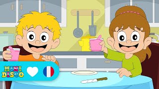 SUR LA TABLE  Chansons pour enfants  Les comptines  Minidisco [upl. by Gruber]