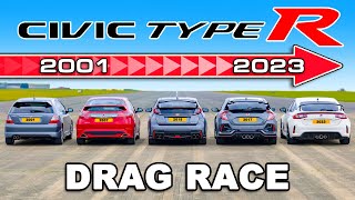 Honda Civic Type R Generations DRAG RACE [upl. by Karoly]