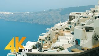 4K Santorini Greece  Around the World  Urban Life Documentary Film [upl. by Ecirtaemed]