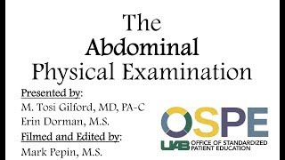 The GIAbdominal Physical Examination [upl. by Irod]