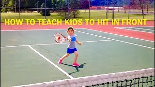 4 year old practices tennis Teach your Child how to HAMMER the ball [upl. by Eenafets]