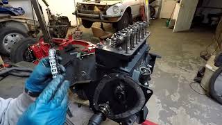 Triumph Spitfire Engine Rebuild 5  Camshaft Timing [upl. by Llednohs]