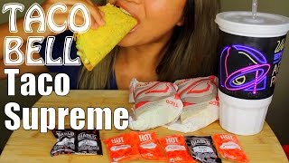 ASMR Taco Bell Taco Supreme Eating Sounds [upl. by Oidale81]