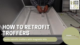 LED Troffer Retrofit Kit  How to Retrofit Fluorescent Troffer Lights [upl. by Assereht972]