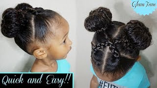 Quick and Easy hairstyle for Kids  Childrens Hairstyles  GlamFam [upl. by Dnivra446]