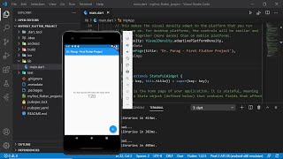 Create Edit amp Test First Flutter Project with Visual Studio Code Demo with Installation of VS Code [upl. by Guy]