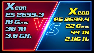 Xeon E5 2699v3 3600MHz vs Xeon E5 2699v4 2800MHz Unlock Turbo Boost  Undervolting [upl. by Ardnuaed]