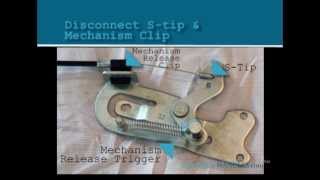 How To Install Repair or Replace a DPull DRing and Flapper Style Recliner Handle and Cable [upl. by Annawik491]