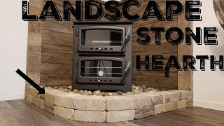 Wood Stove Install  Hearth Made From Landscape Stones [upl. by Eryn]