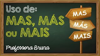 Uso de MAS MÁS ou MAIS [upl. by Travax]