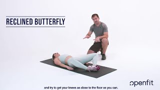 How to Do the Reclined Butterfly Pose  Openfit [upl. by Eniarral]