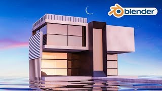 Blender  Modern Home Design in Blender 28 Modern Architecture [upl. by Darice580]