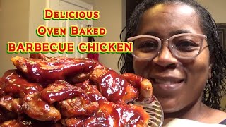 Barbecue Chicken  Oven Baked  Easy Recipe [upl. by Sadye150]