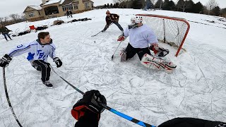 OUT ON THE POND GOPRO HOCKEY [upl. by Colb891]