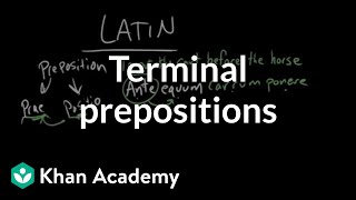 Terminal prepositions  The parts of speech  Grammar  Khan Academy [upl. by Stephi]