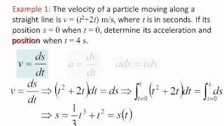 Dynamics Lecture 03 Particle kinematics Rectilinear continuous motion part 2 [upl. by Sivie]