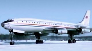 Aeroflot Tupolev Tu114 Rossiya Promo Film  1959 [upl. by Streetman]