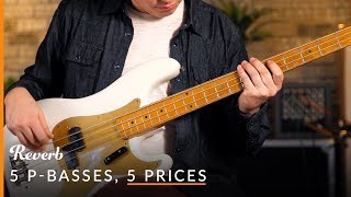 5 Precision Basses 5 Prices Whats the Difference  Reverb [upl. by Ridglea]