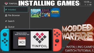 Switch Tutorials 2 Installing Games XCI NSP Game Card Backups [upl. by Ewell]