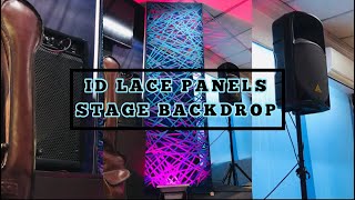 Part 9  DIY STAGE BACKDROP 1  ID Lace Panels  MODERN CHURCH STAGE DESIGN  String PanelsArt [upl. by Nalda194]