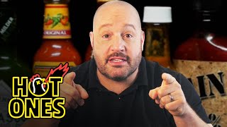 Kevin James Forgets Who He Is While Eating Spicy Wings  Hot Ones [upl. by Eelyr785]