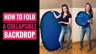 How to Fold a Collapsible PopUp Backdrop  FILMING amp PHOTOGRAPHY TUTORIAL [upl. by Hoover]