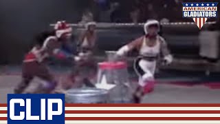 Contender Has A Tough Time Getting Through The Maze  American Gladiators [upl. by Odilo397]