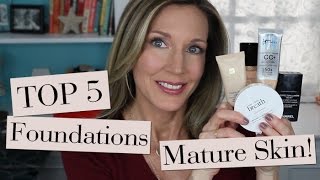 Top 5 Best Foundations for Mature Skin [upl. by Onailimixam]