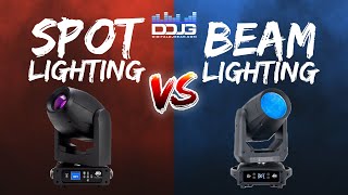 Spot Lights VS Beam Lights  Similarities Differences amp Best Application for Moving Head Lights [upl. by Kerat]