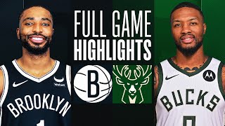 NETS at BUCKS  FULL GAME HIGHLIGHTS  March 21 2024 [upl. by Abagael]