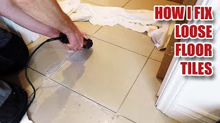 Fixing loose floor tiles and why they crack in new builds [upl. by Ahsyia734]