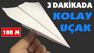 Kolay Uçak Yapılışı  Kağıt Uçak Kendin Yap [upl. by Darya]