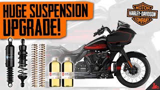 Harley ROAD GLIDE Suspension Install amp Comparison Wilbers [upl. by Rexanna]