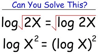 Logarithmic Equations [upl. by Einafats]